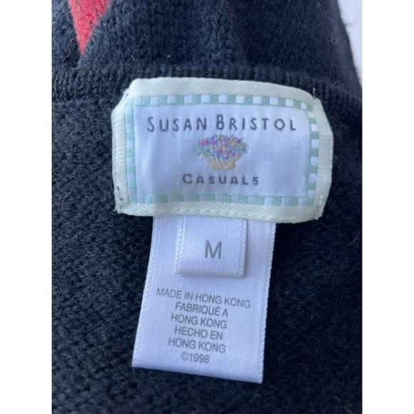 Vtg WOOL Southwest Aztec Susan Bristol Cardigan Size XL Sweater 90s - Picture 5 of 7